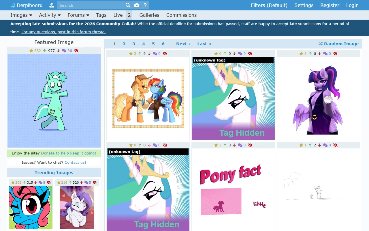 Screenshot: Derpibooru Screenshot of Derpibooru